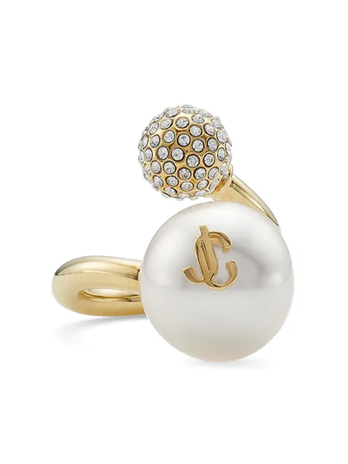 Bague Auri à plaque logo - Jimmy Choo - Modalova