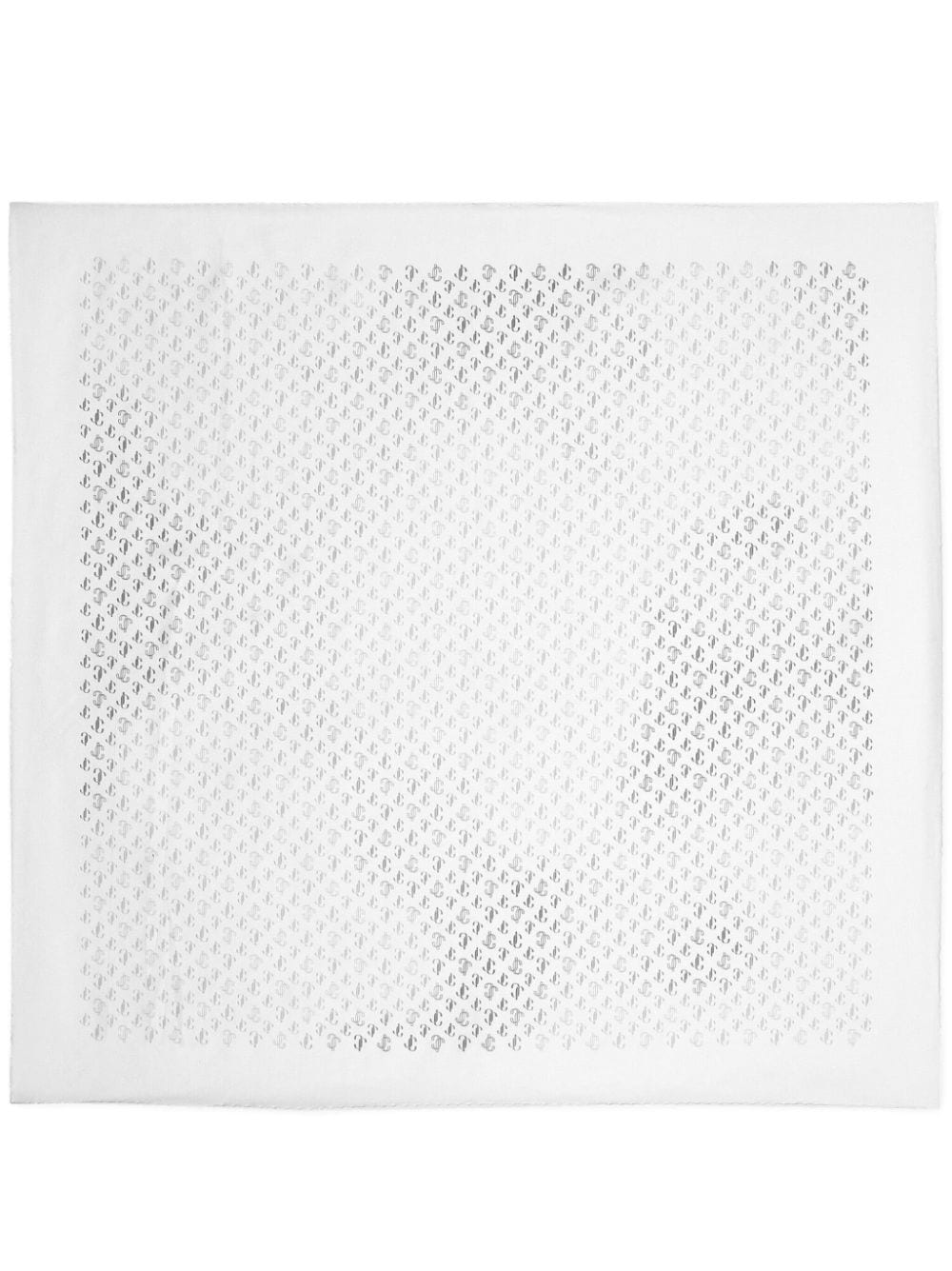 Jimmy Choo monogram-pattern silk scarf - Weiß