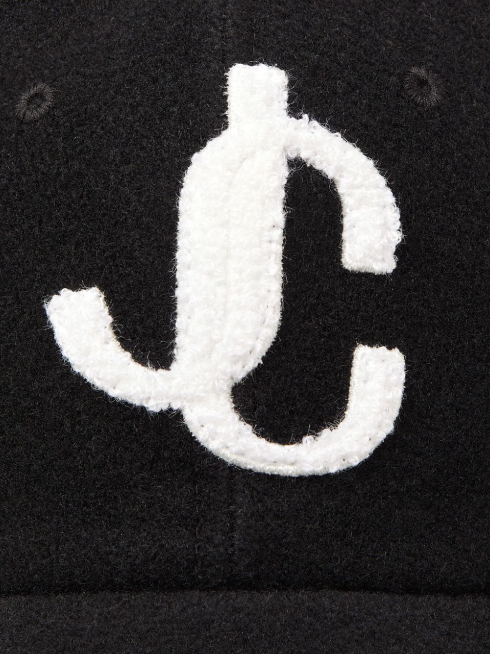 Shop Jimmy Choo Paxy Bouclé-logo Baseball Cap In Black