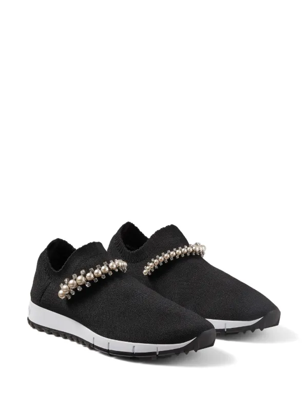 Jimmy Choo ヴェローナ ビジュー スニーカー | ブラック | FARFETCH JP
