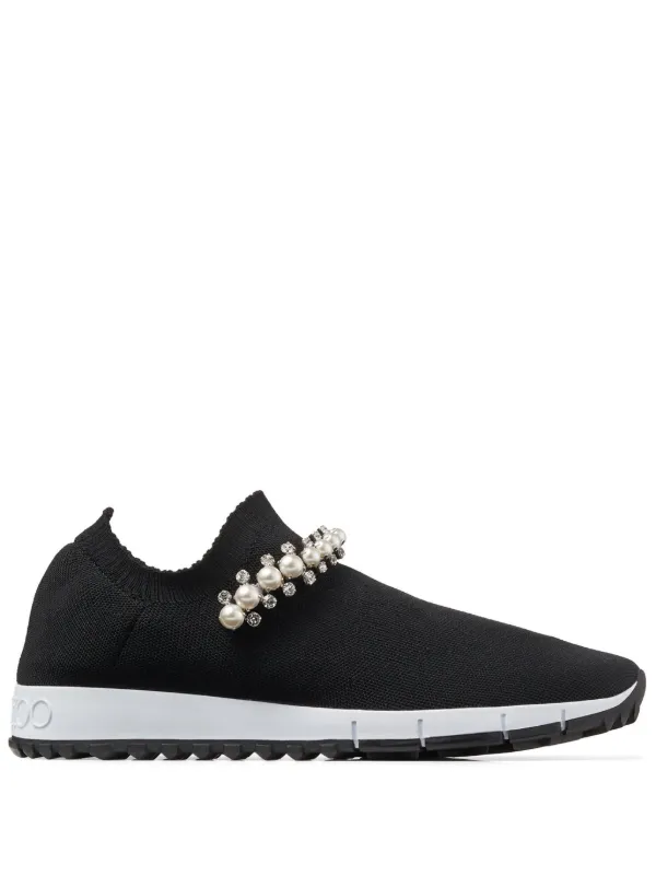 Jimmy Choo ヴェローナ ビジュー スニーカー | ブラック | FARFETCH JP