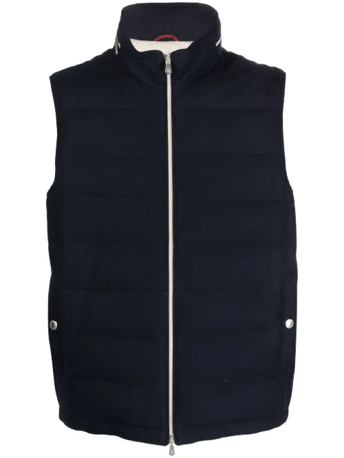 Gilet zippé à col montant - Brunello Cucinelli - Modalova