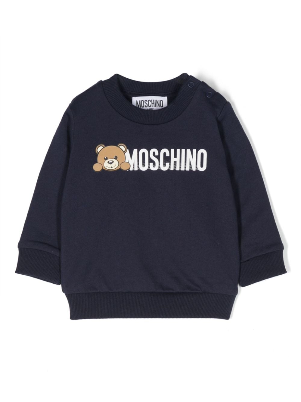 MOSCHINO TEDDY BEAR-MOTIF COTTON SWEATSHIRT