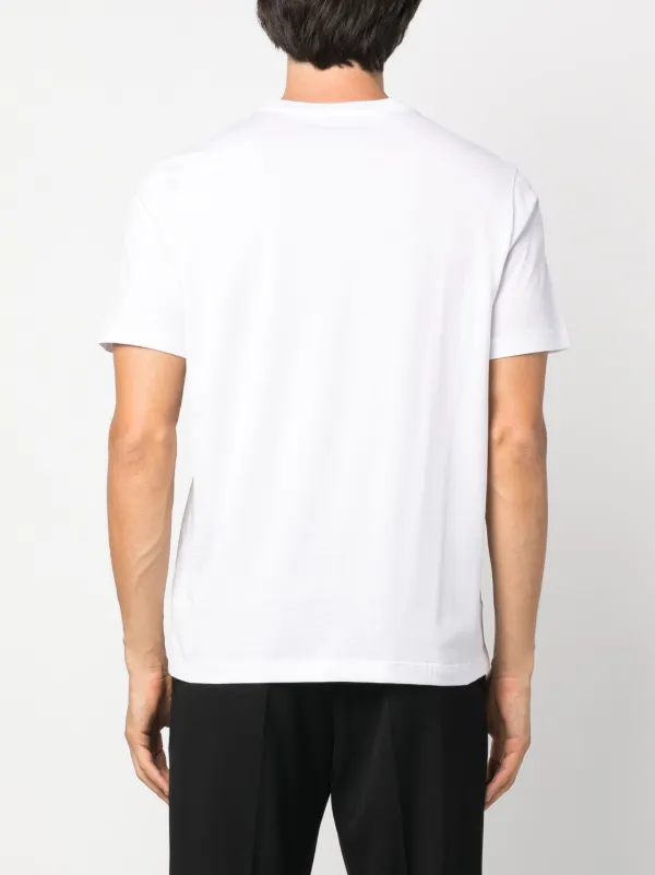 Brioni logo-appliqué Cotton T-shirt | White | FARFETCH