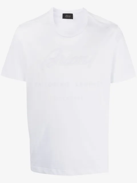 Brioni logo-appliqué cotton T-shirt