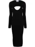 Wolford x Simkhai contoured ribbed-knit midi dress - Black