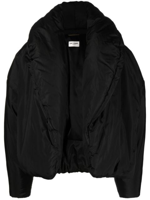 Saint Laurent shawl-lapel silk oversized jacket