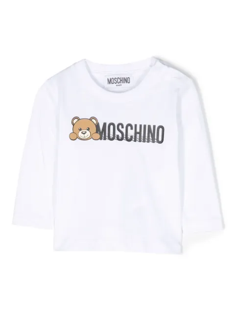 Moschino Kids Teddy bear-print cotton T-shirt 