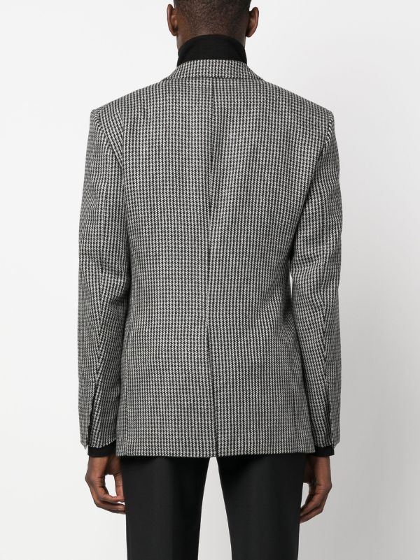 Mens black and hot sale white houndstooth blazer