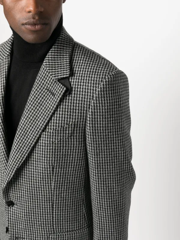 Houndstooth structured blazer