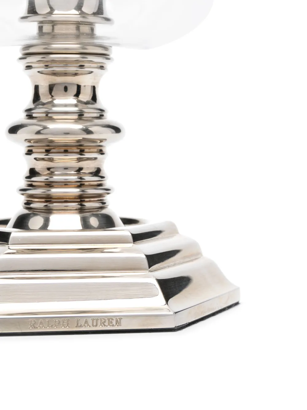 Polo Ralph Lauren Classic Large Hurricane Candle Holder In Silver