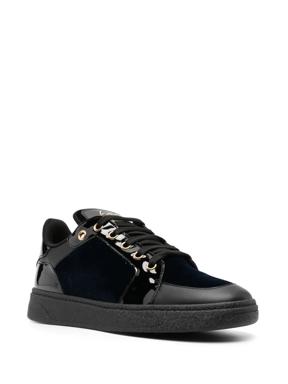 Giuseppe Zanotti Gz94 patent-finish leather sneakers - Zwart
