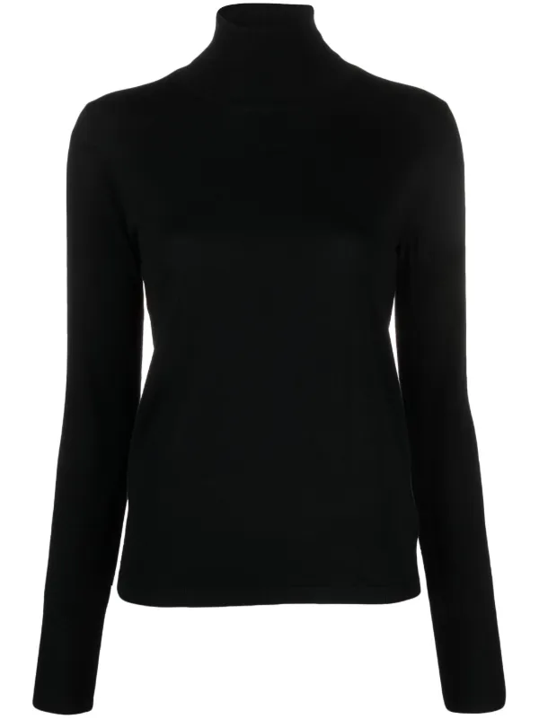 ASPESI High-neck Ribbed-trim Sweater in Black
