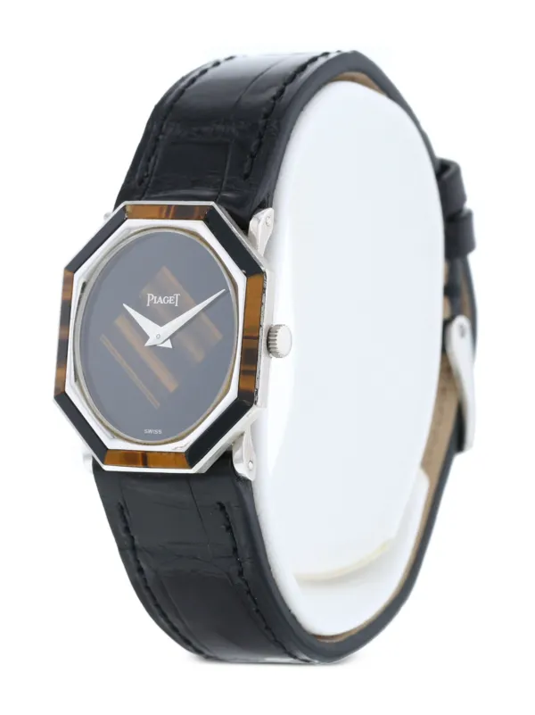 Piaget 1980 pre owned Vintage 26mm Black FARFETCH AO