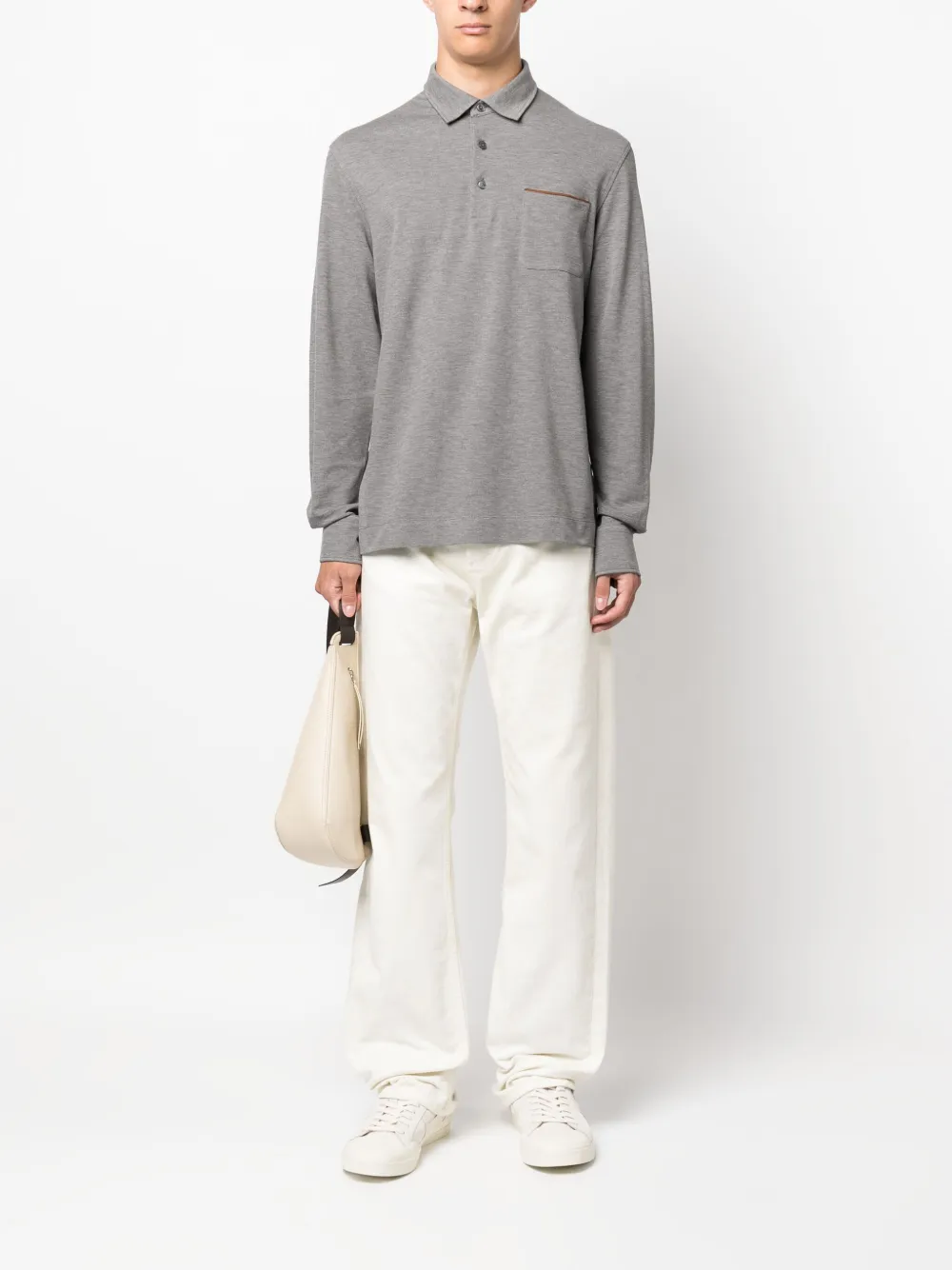 Zegna Katoenen poloshirt - Grijs