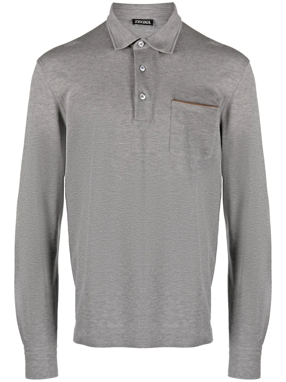 Zegna long sleeve Cotton Polo Shirt Farfetch