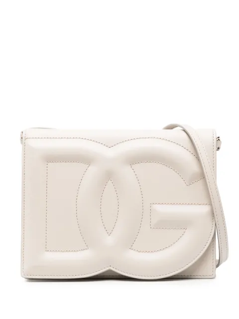 Dolce & Gabbana Bolsa transversal de couro com logo DG