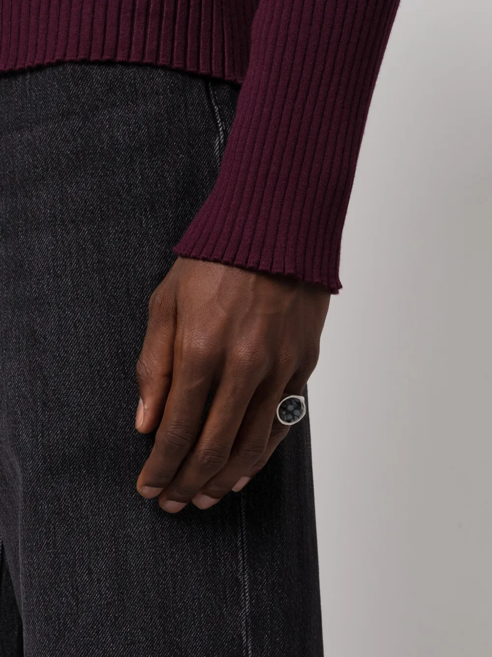 ISABEL MARANT Ring met gegraveerd logo - Zilver