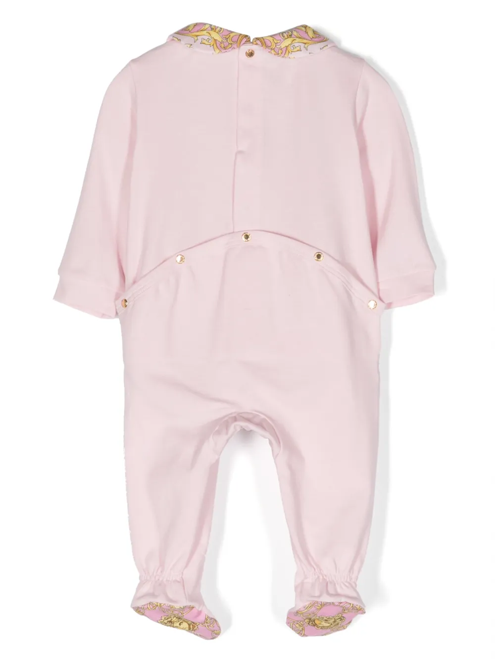 Versace Kids Barocco Frenzy Kids-print babygrow set - Roze