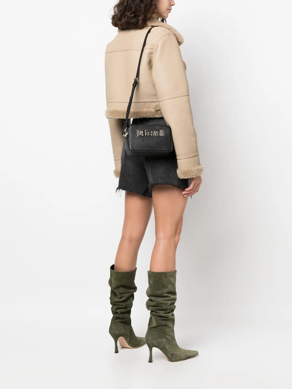 Just Cavalli Range crossbody bag - Zwart