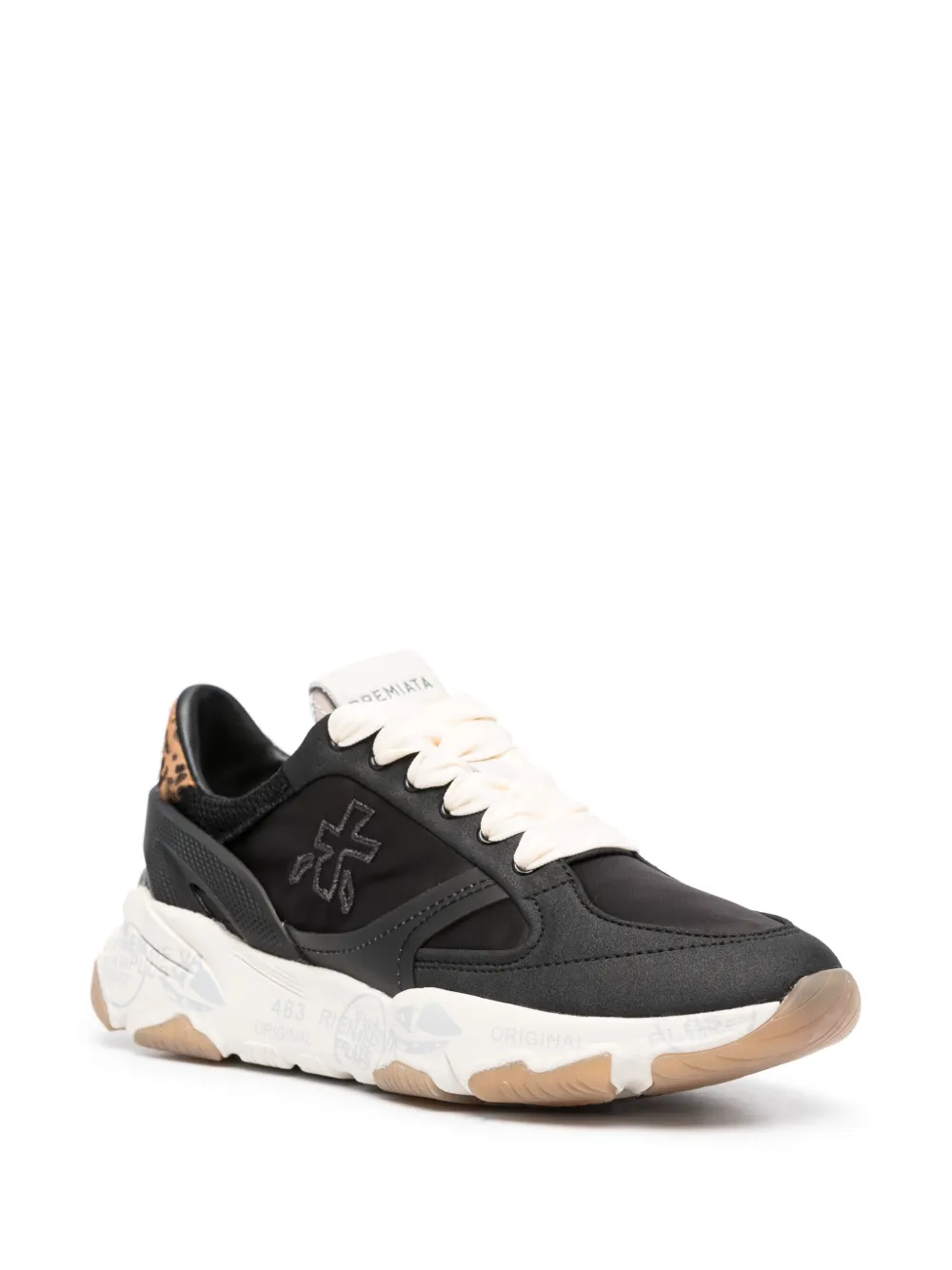 Premiata Buffy leather low-top sneakers - Zwart