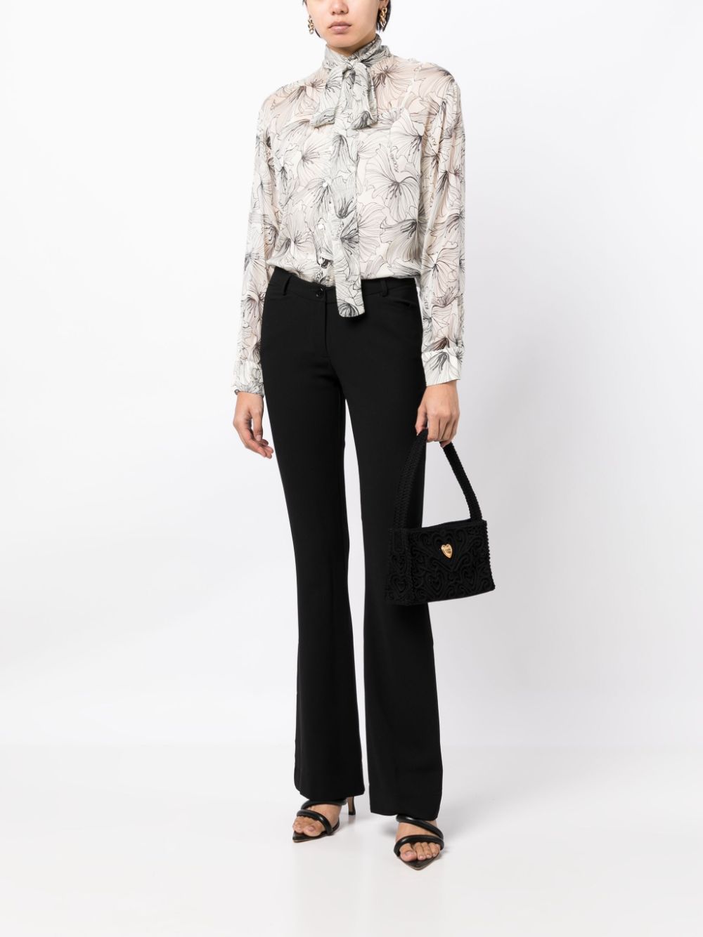 Rochas Blouse met bloemenprint - Beige