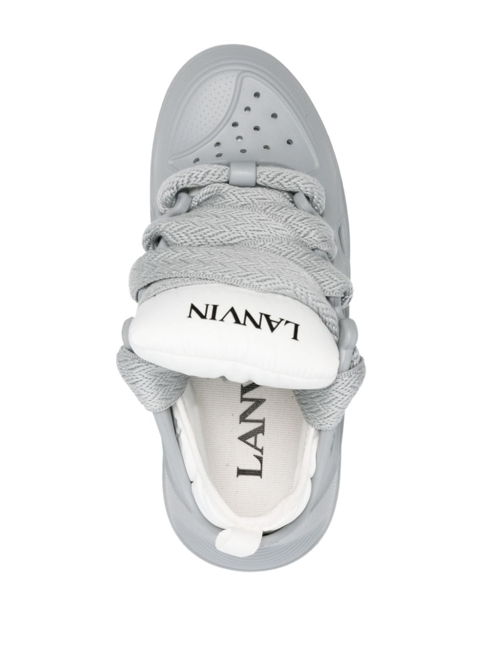 Shop Lanvin Curb Interchangeable-liners Sneakers In 灰色