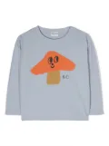 Bobo Choses mushroom-print long-sleeve T-shirt - Blue