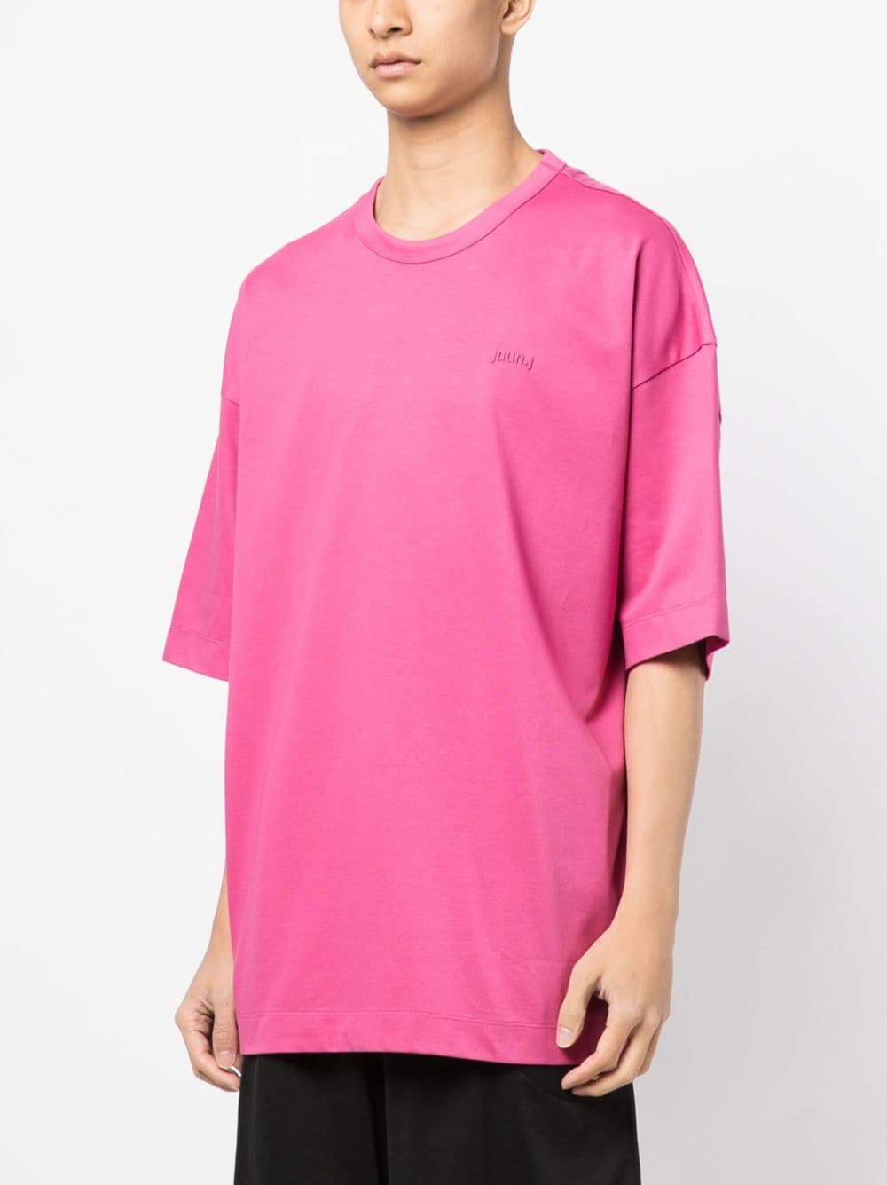 Shop Juunj Graphic-print Cotton T-shirt In Pink