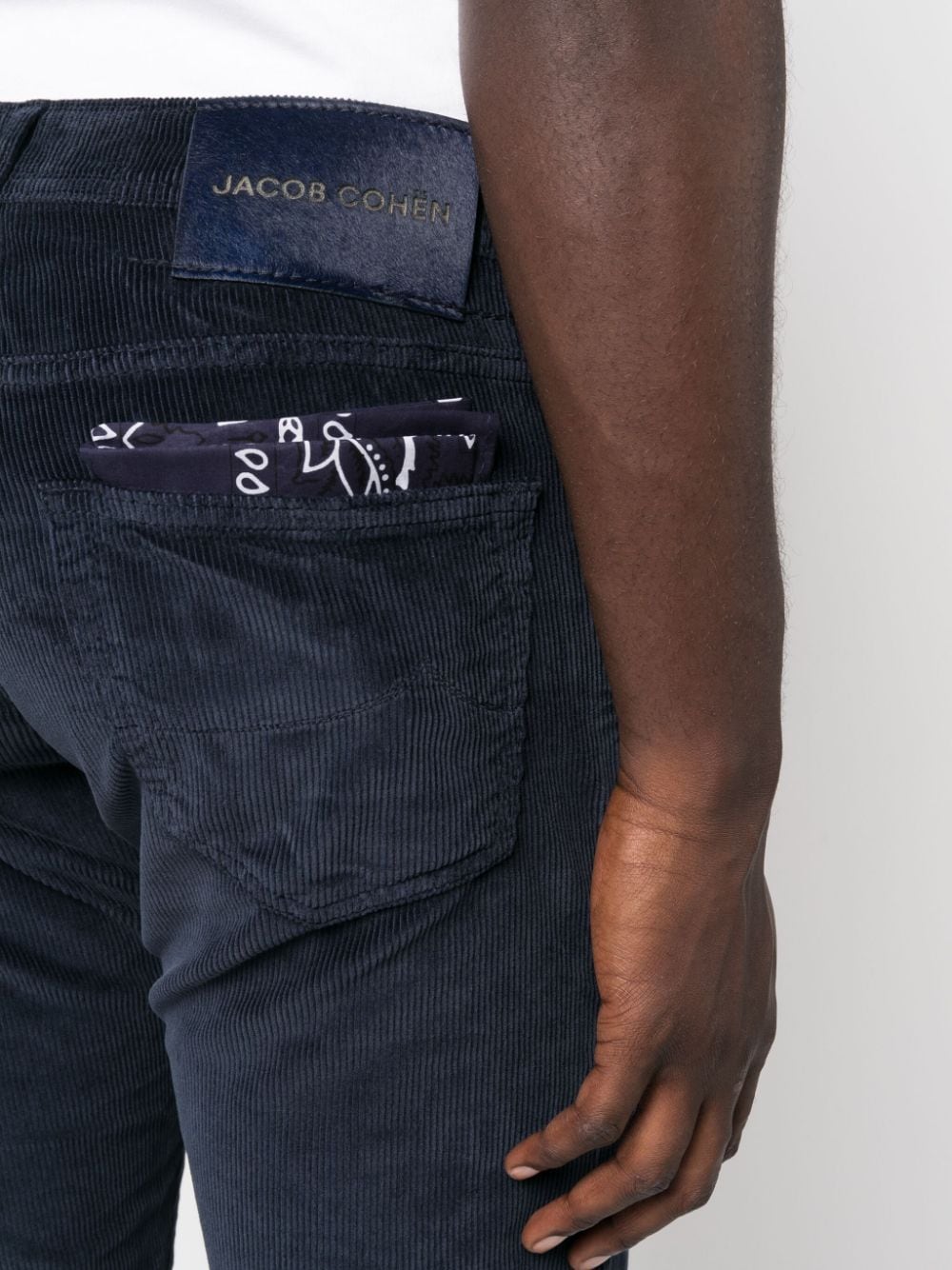 Shop Jacob Cohen Mid-rise Corduroy Trousers In Blue