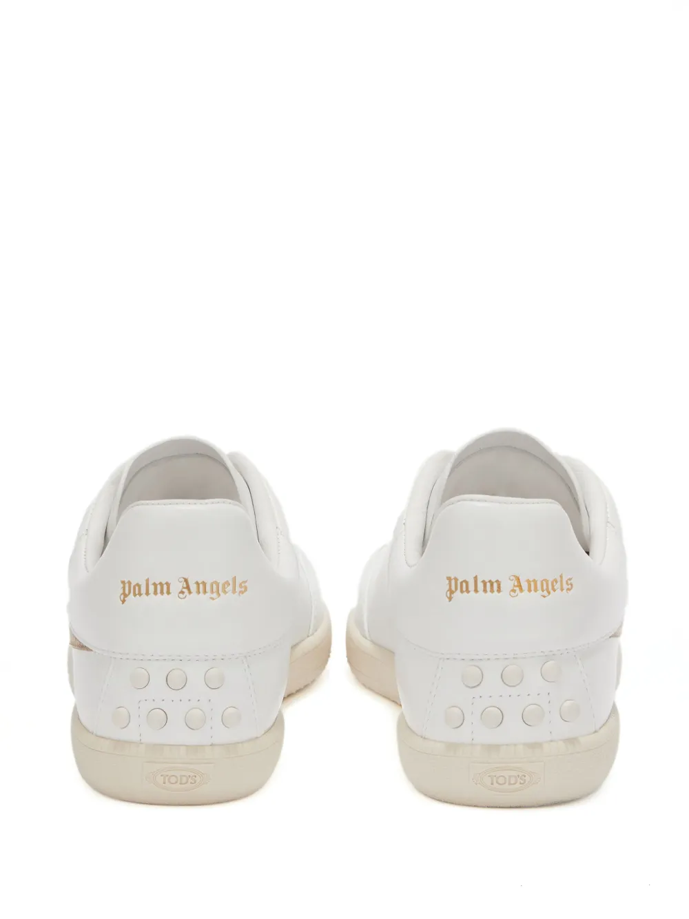 Palm Angels X Tod's Leather Low-top Sneakers In White
