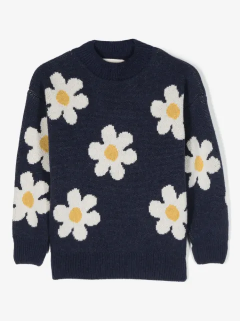 Bobo Choses suéter tejido con motivo Boke Flower en intarsia