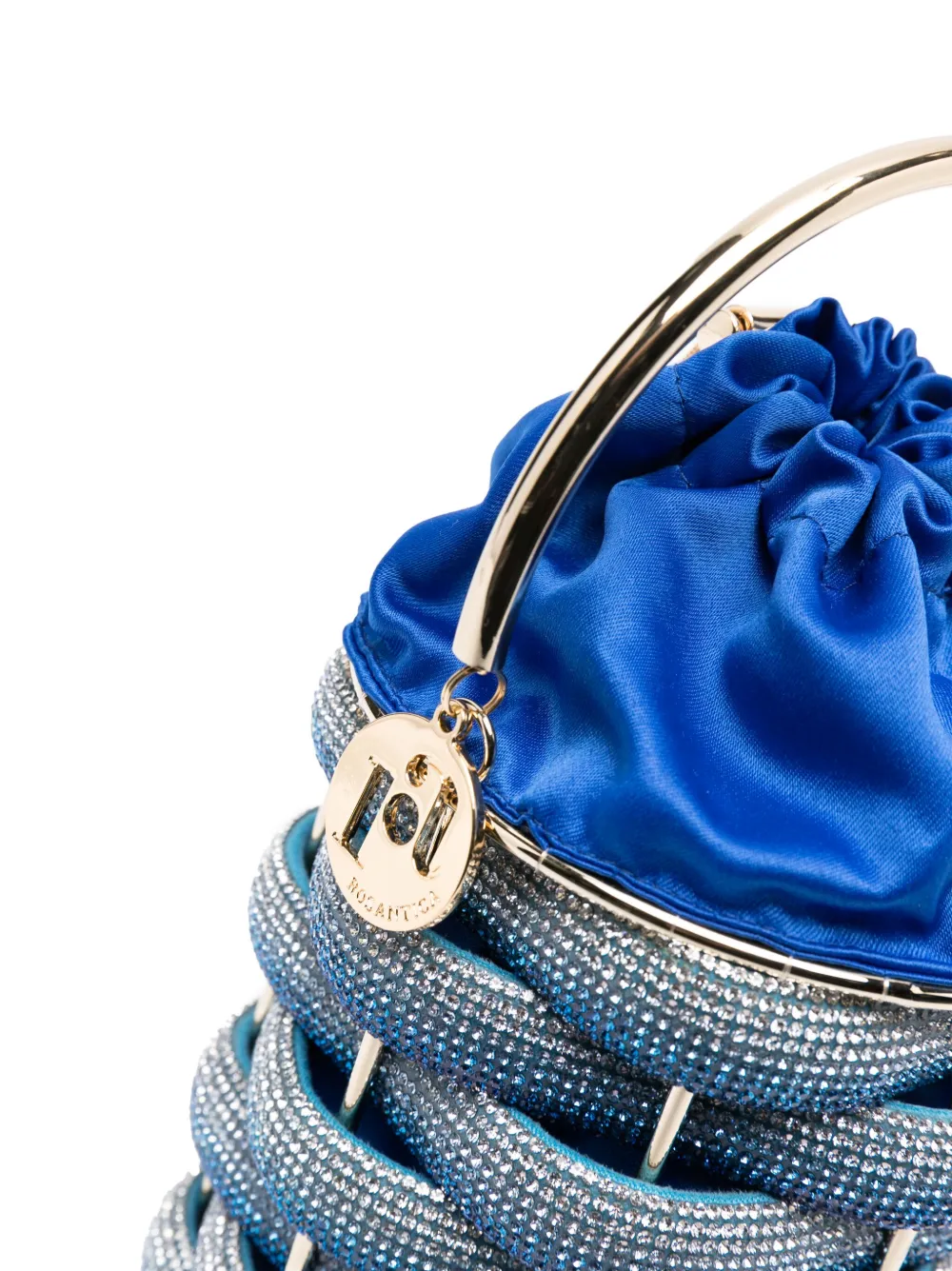 Zara blue satin discount bag