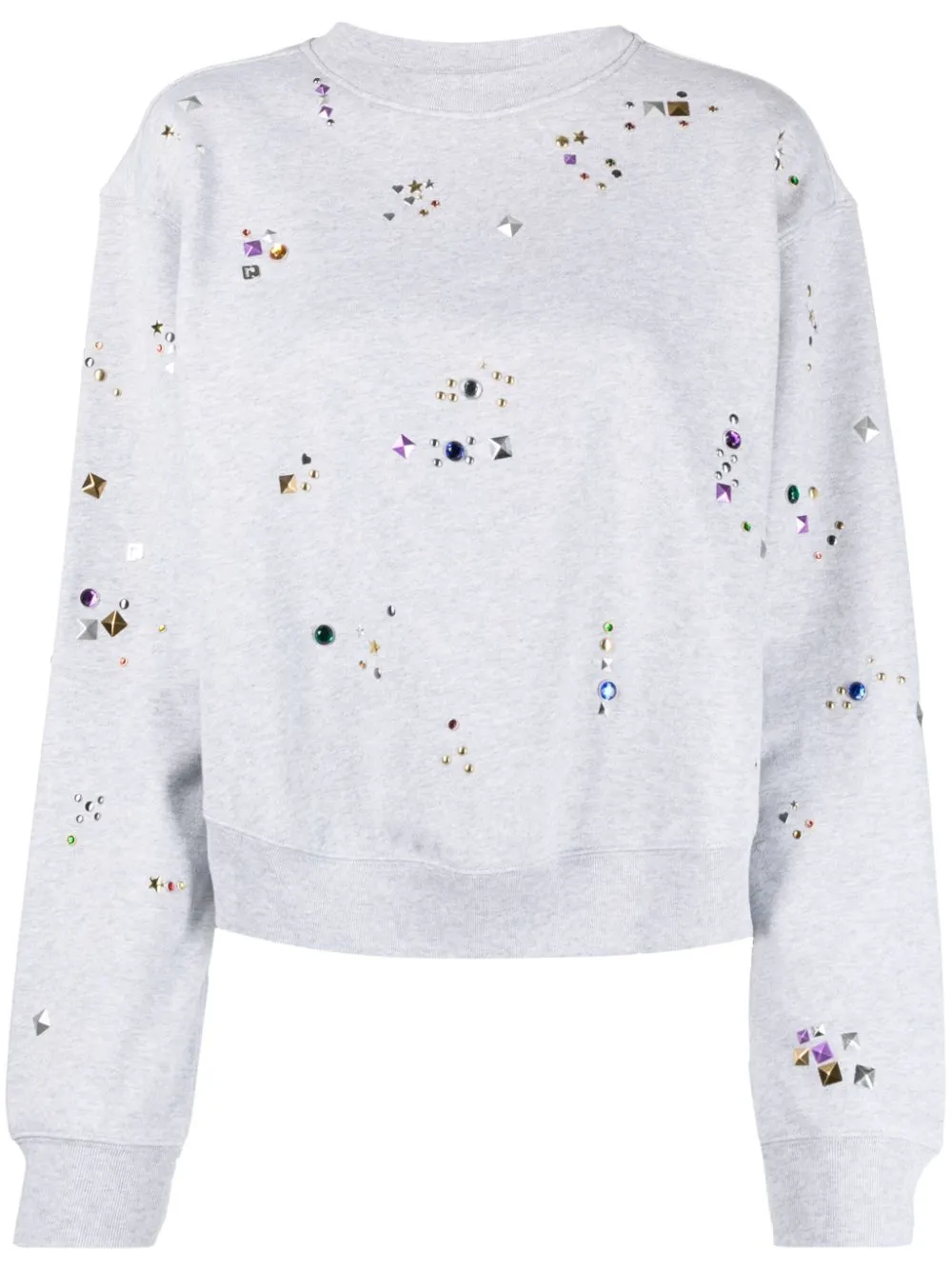 RABANNE STUD-DETAIL ORGANIC COTTON SWEATSHIRT