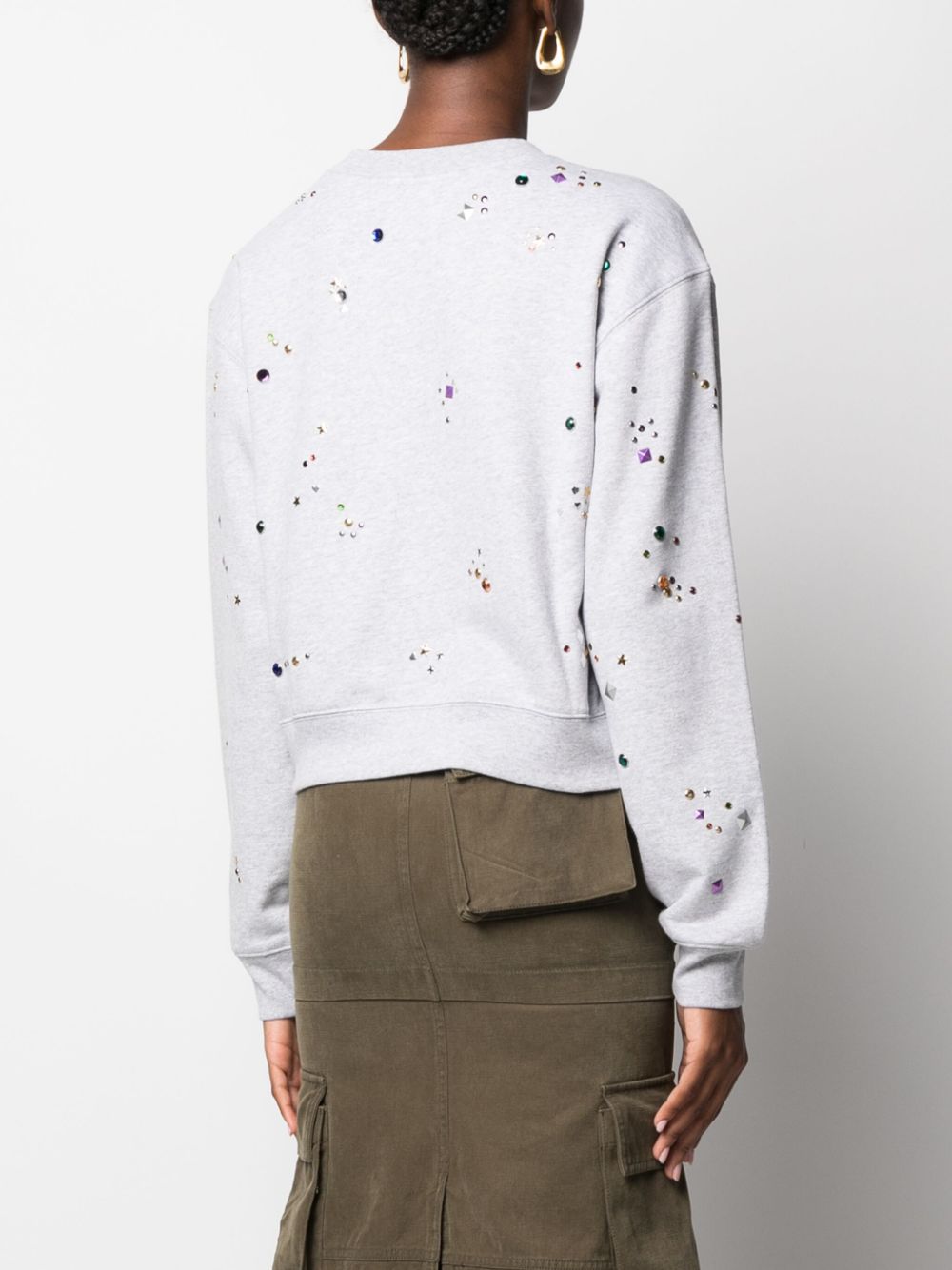 Buy cheap goods online Rabanne stud-detail organic cotton sweatshirt Women