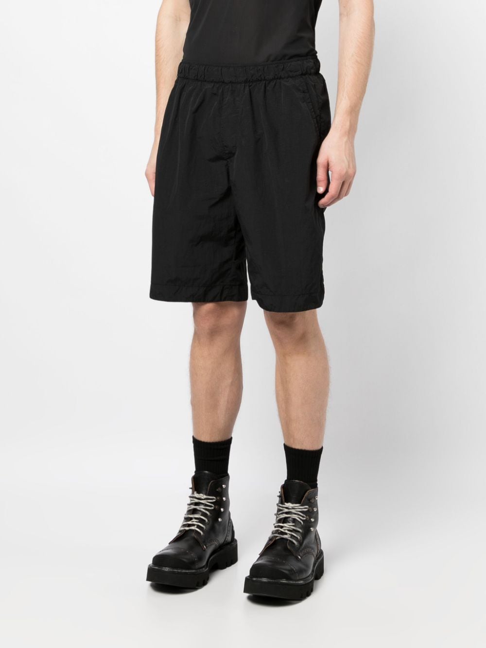Shop Transit Elasticated-waist Shorts In Black