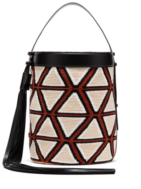 AZ FACTORY woven-design bucket bag