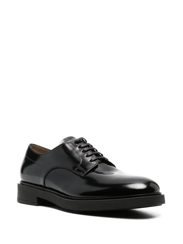 Gianvito Rossi polished-finish Oxford Shoes | Black