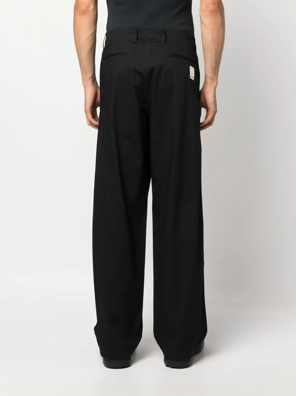 Emporio Armani wide-leg cotton trousers Men