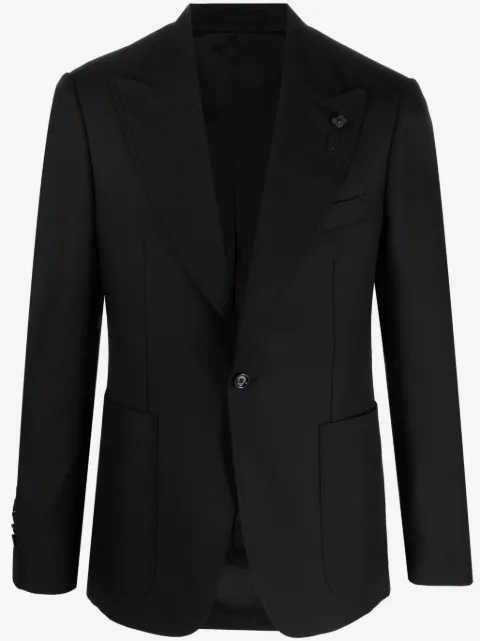 Lardini safety pin-detail single-breasted blazer
