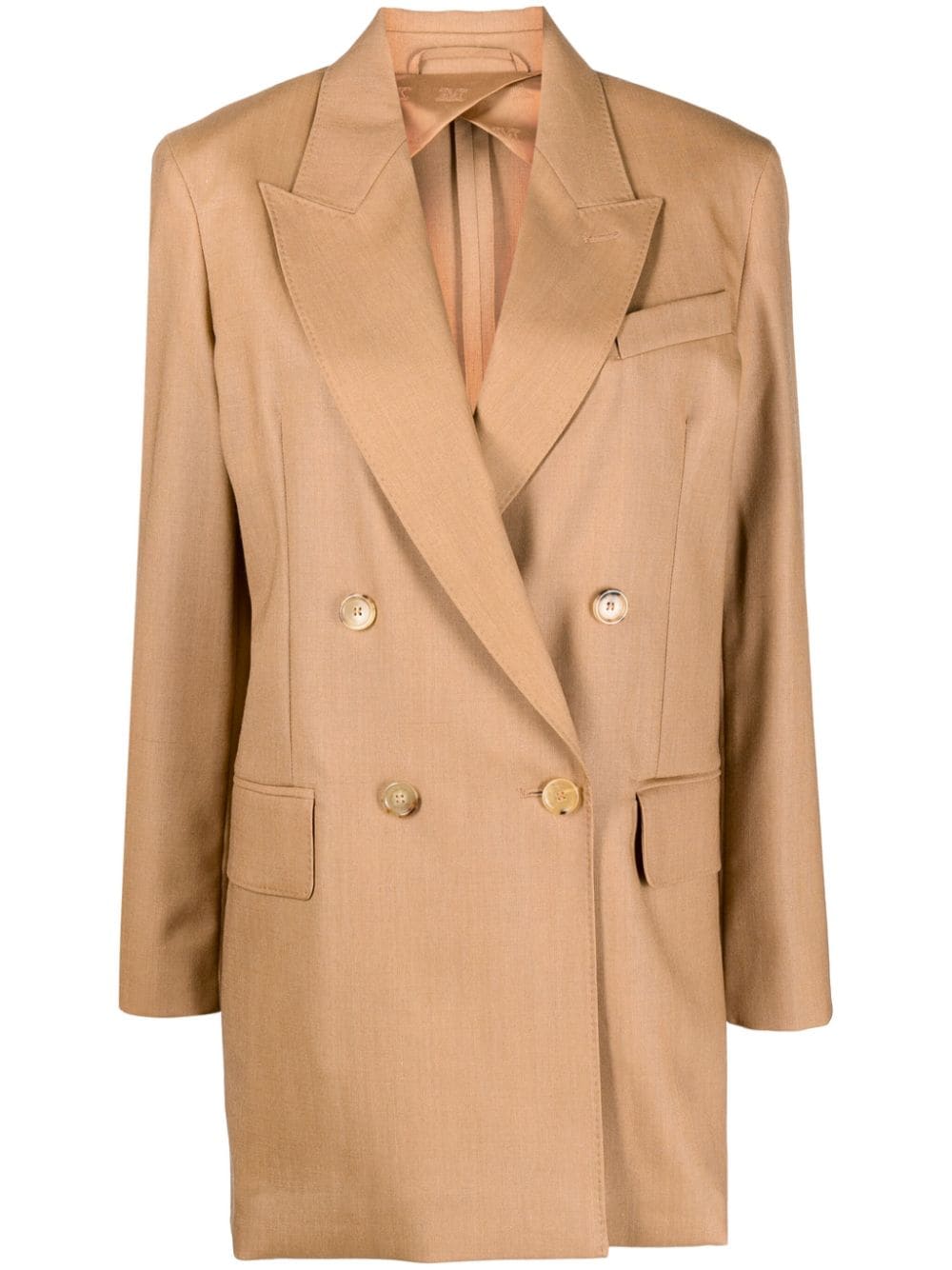 Max Mara Mirko Double-breasted Blazer Coat In Brown