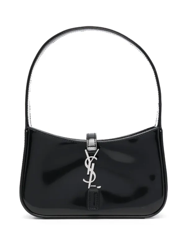 Saint Laurent Le 5 A 7 Patent Leather Hobo Shoulder Bag