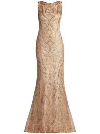 Quiz sleeveless sequin gown discount