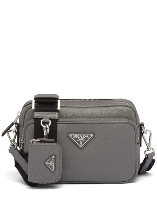 【関税込み】prada Logo shoulder bag Prada logo-patch Shoulder Bag | Black | FARFETCH JO