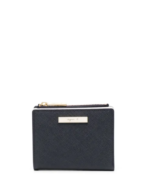 agnès b.  bi-fold leather wallet