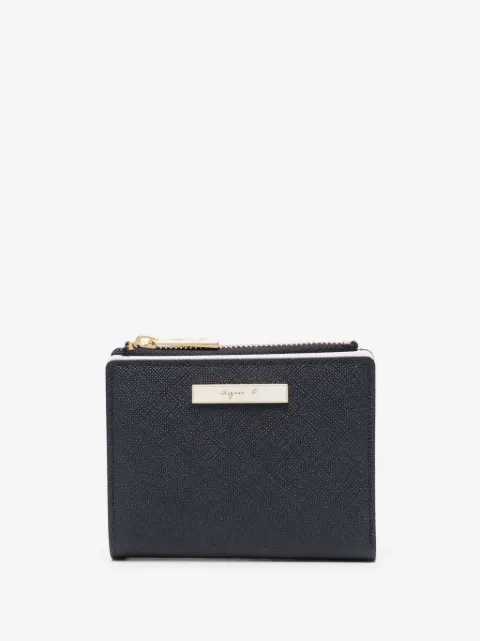 agnès b.  bi-fold leather wallet