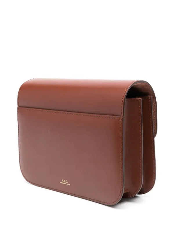 A.P.C. Astra Leather Shoulder Bag | Brown | FARFETCH