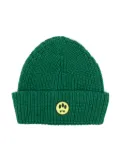 Barrow kids logo-patch knitted hat - Green