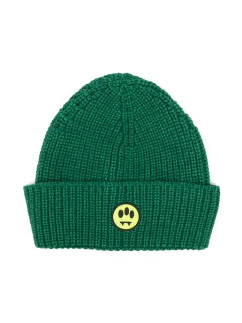 Barrow kids logo-patch knitted hat