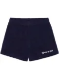 Sporty & Rich Ny Tennis Club Terry cotton shorts - Blue